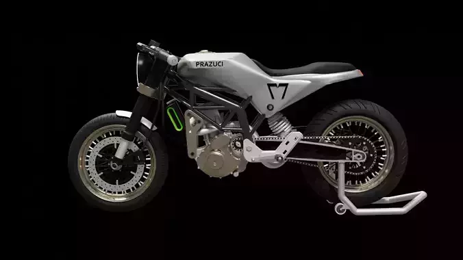Husqvarna Vitpilen Low-poly 3D model