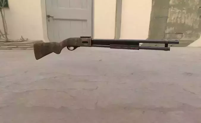 M870 Model wooden shotgun 3D model