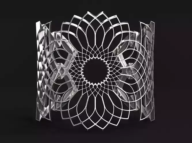 Radial lattice bracelet II Printable 3D Model 3D print model