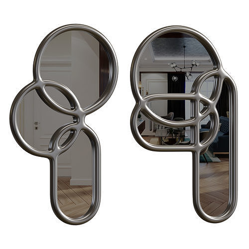 Ditre Italia MULTITUDE mirror with 4 materials 3D model