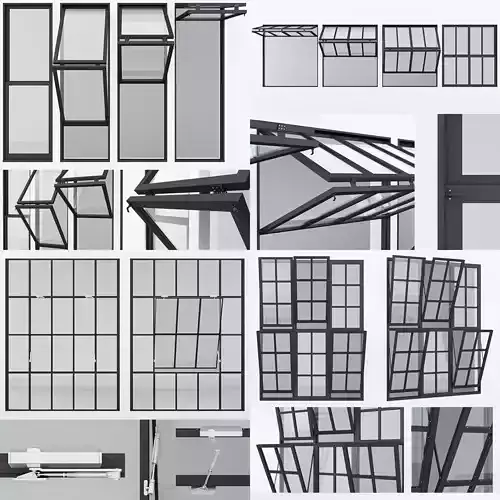 Collection Aluminium window x9 