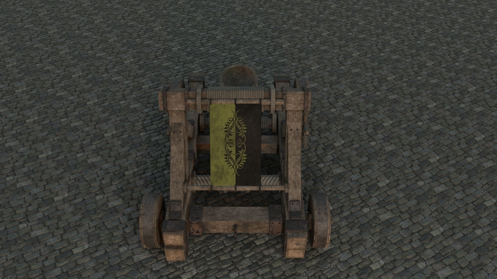 Medieval Catapult low-poly PBR Low-poly 3D model_23