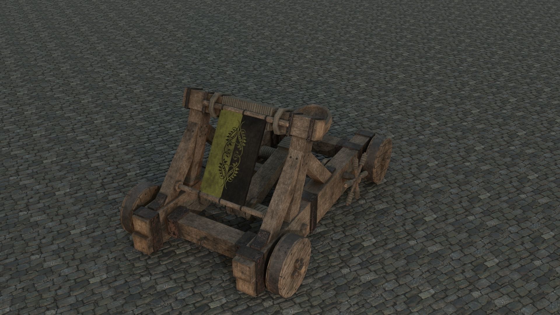 Medieval Catapult low-poly PBR Low-poly 3D model_19