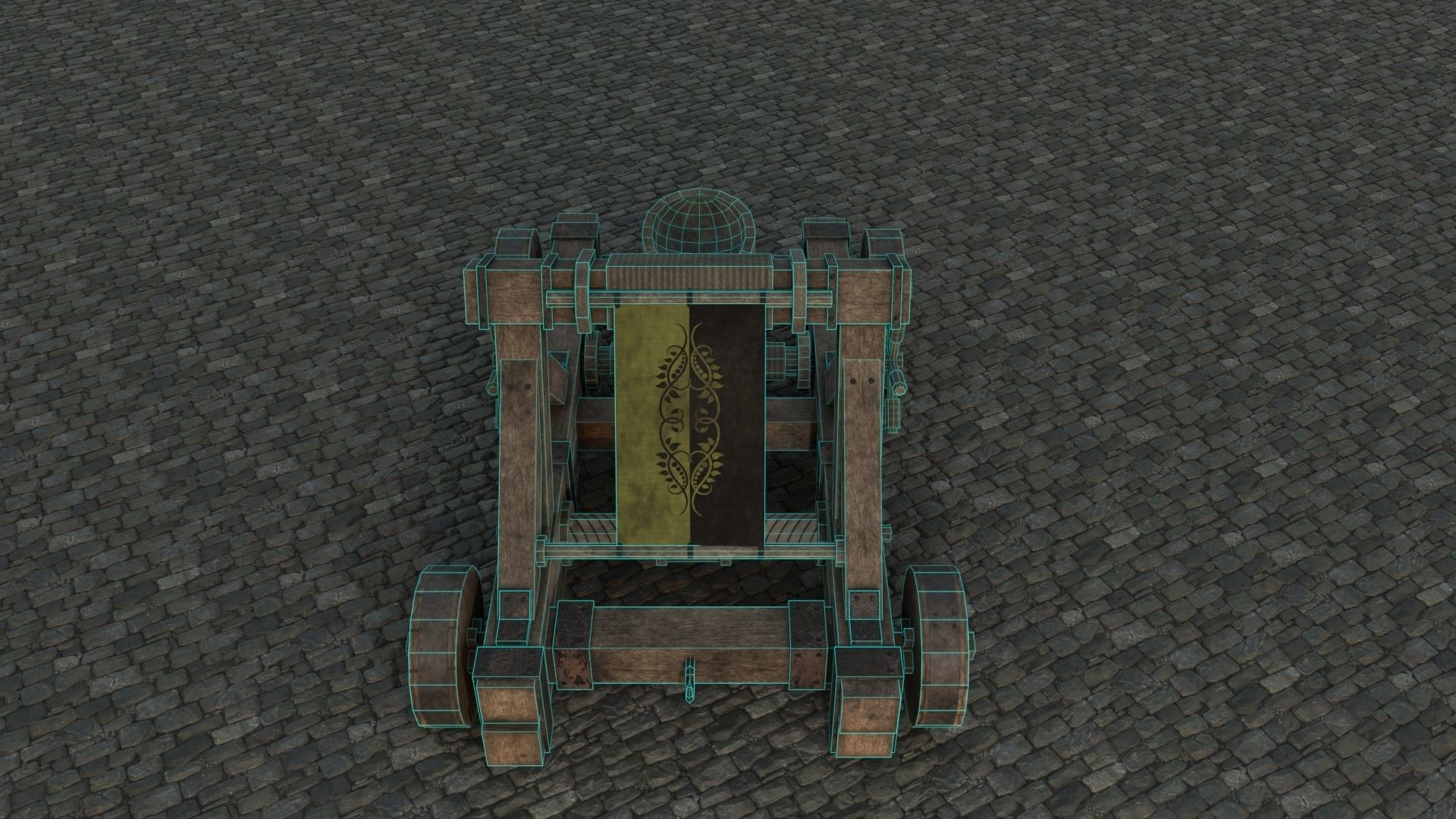 Medieval Catapult low-poly PBR Low-poly 3D model_24