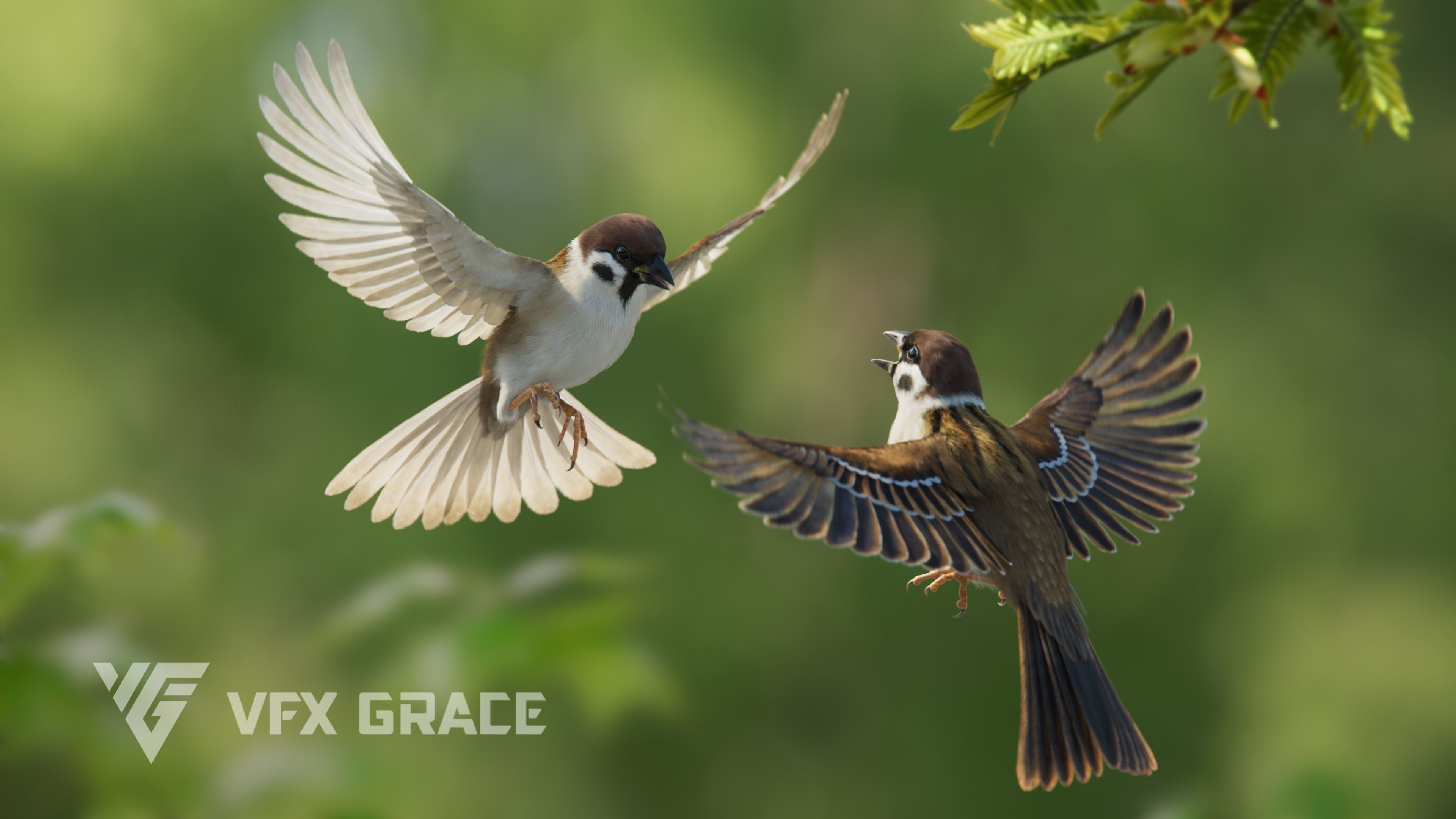 Sparrow Animated VFX Grace 3D model_8
