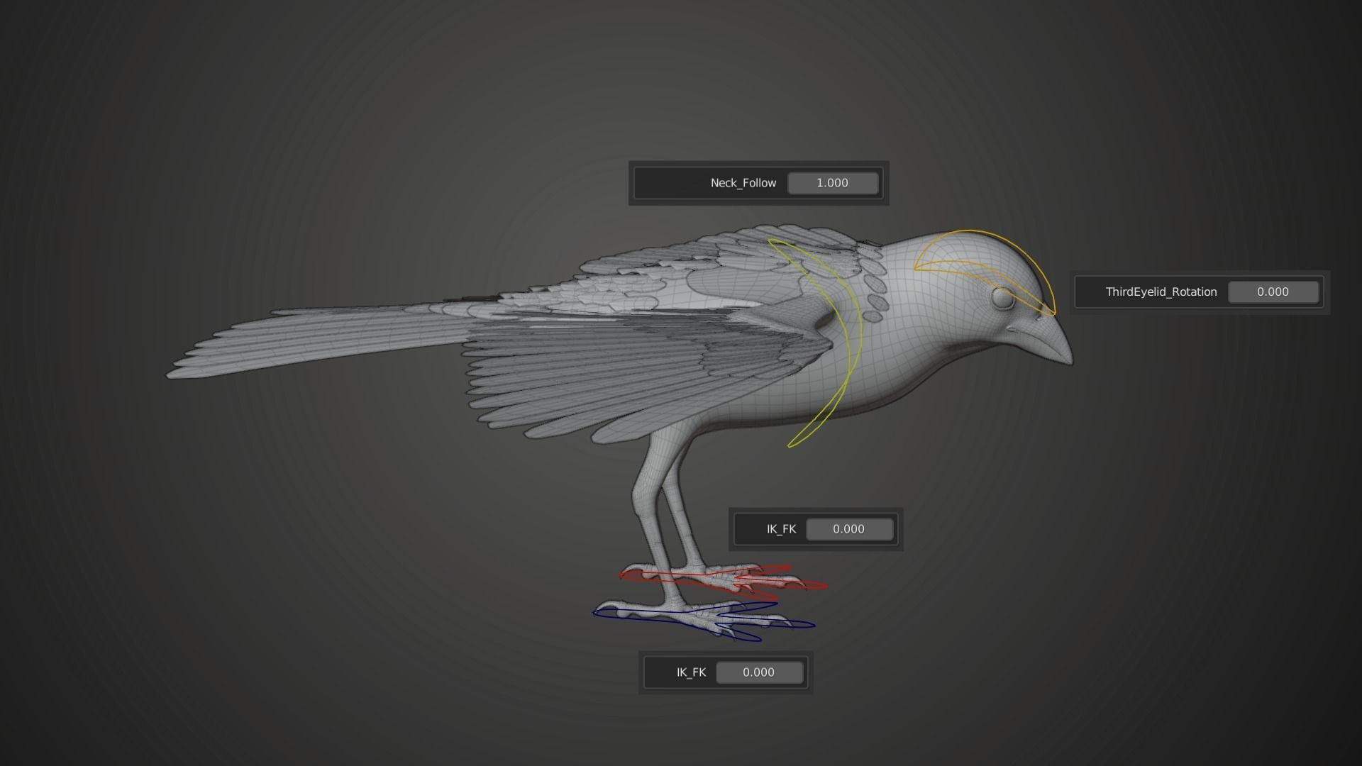 Sparrow Animated VFX Grace 3D model_20