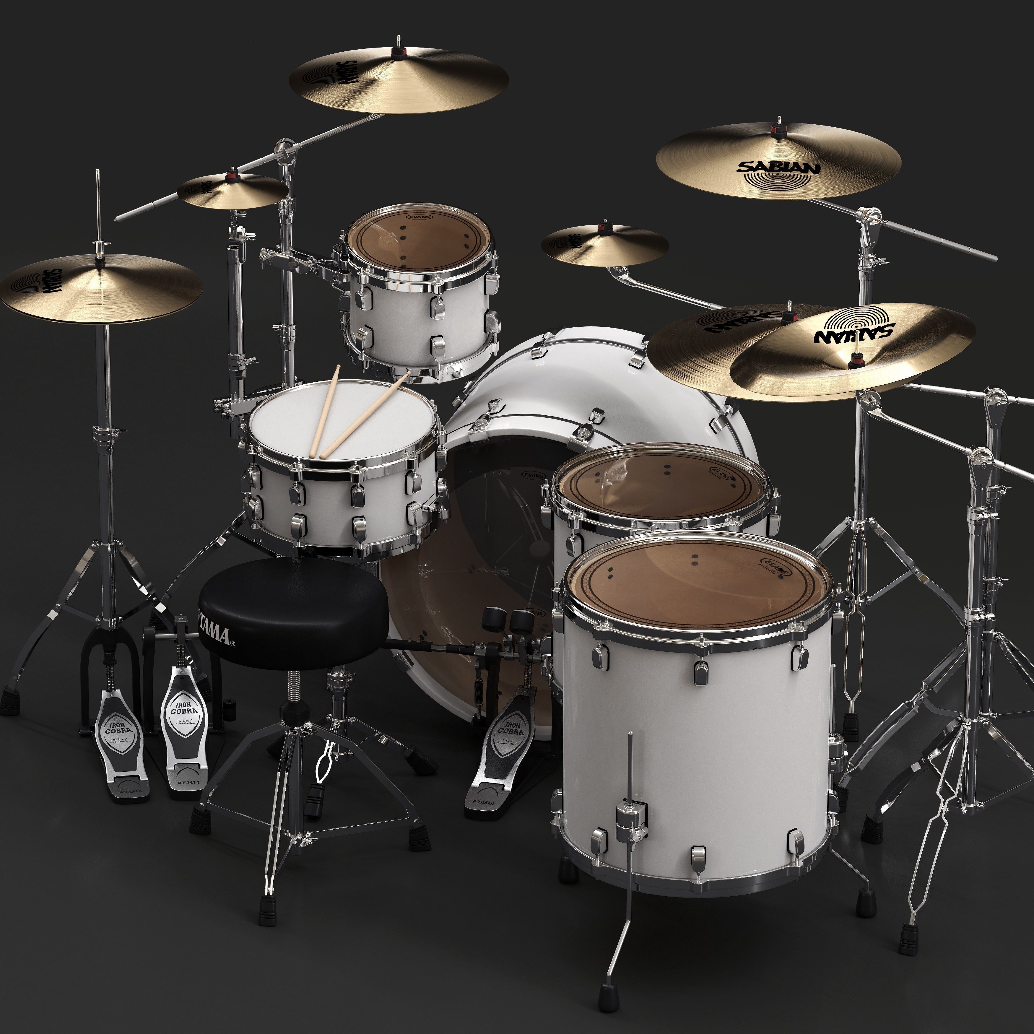Tama Performer Drum Kit 3D model_4