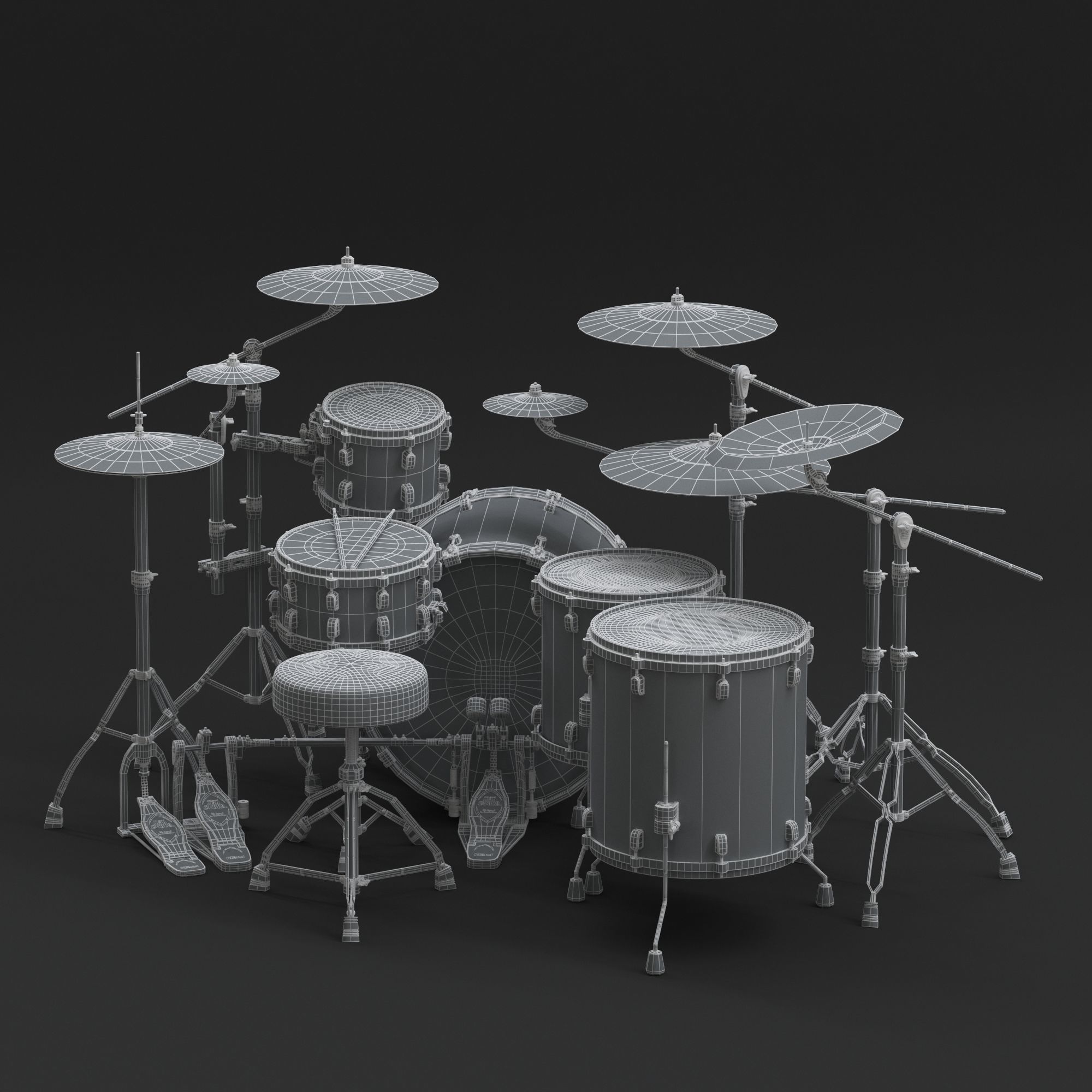 Tama Performer Drum Kit 3D model_6