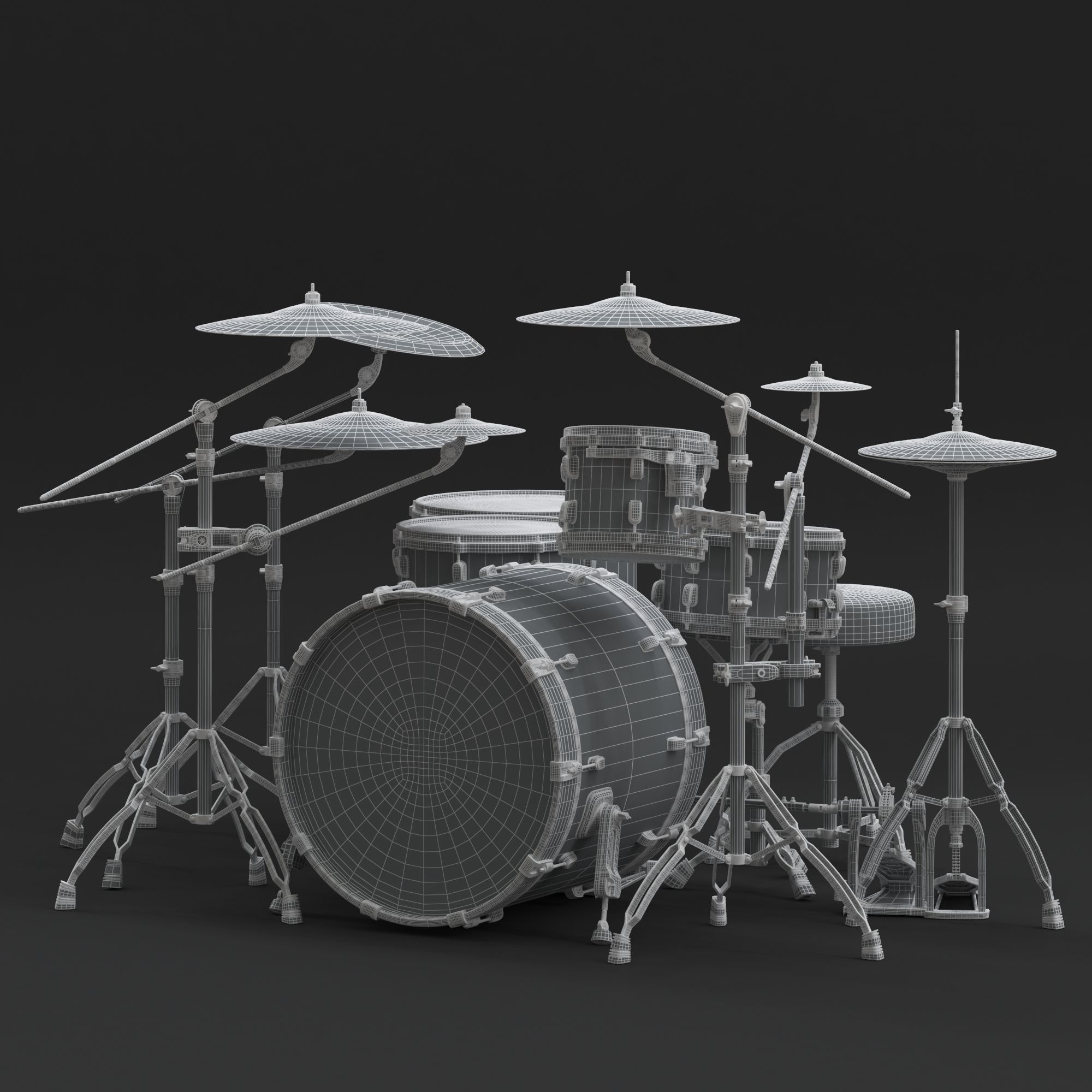 Tama Performer Drum Kit 3D model_5