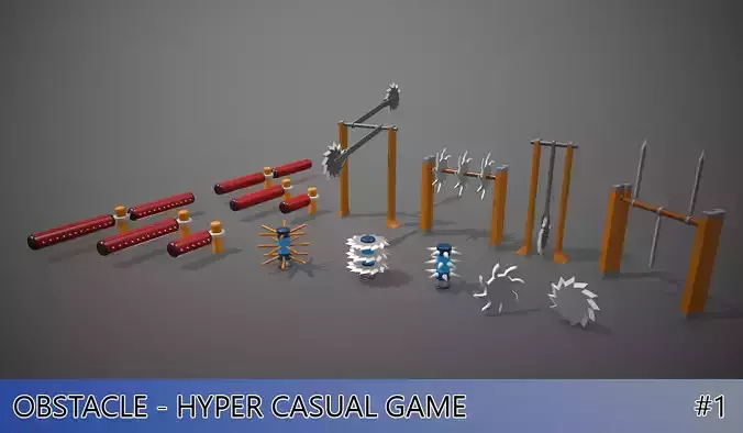 Obstacle for Game hyper casual Low-poly 3D model