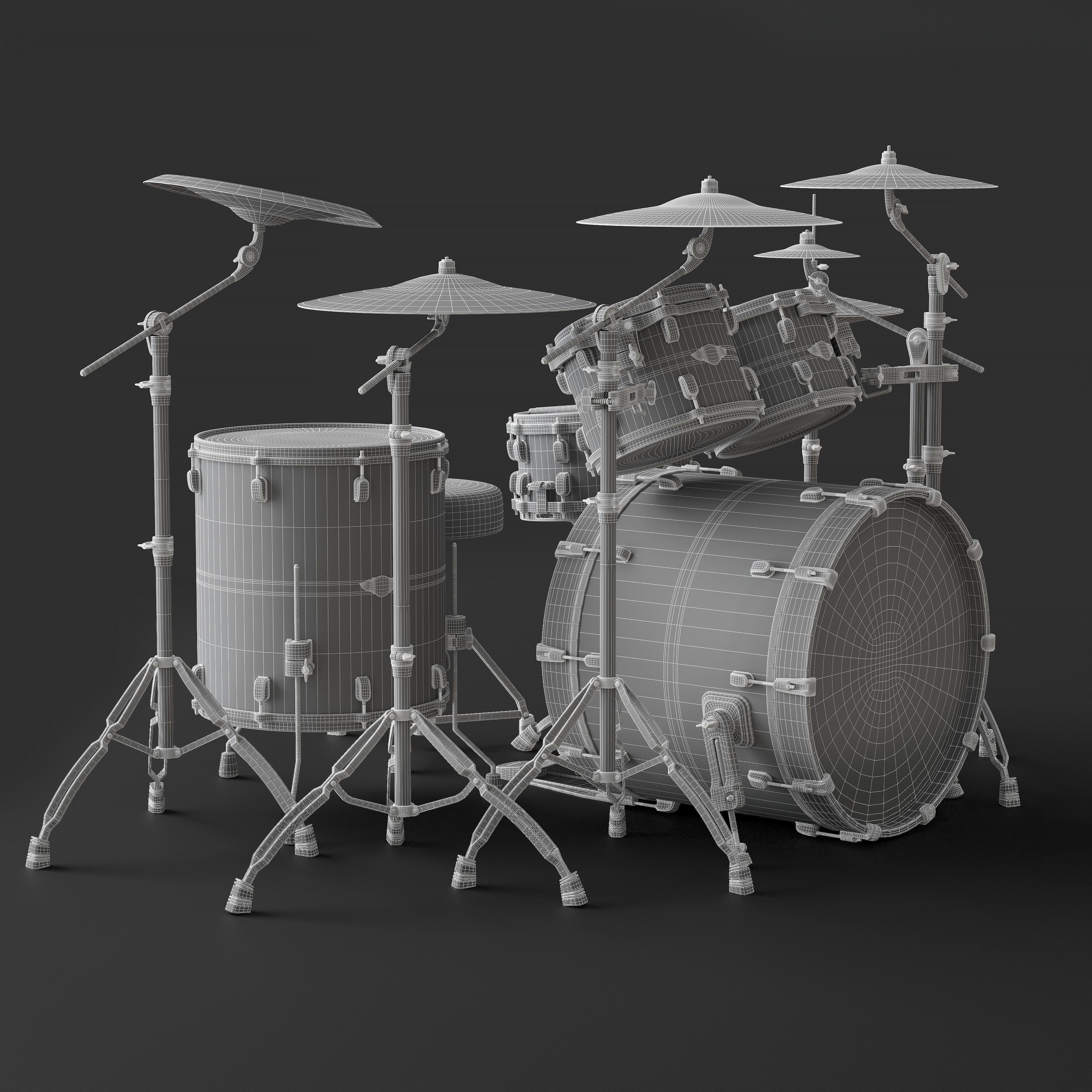 Drum set TAMA PERFORMER 3D model_6