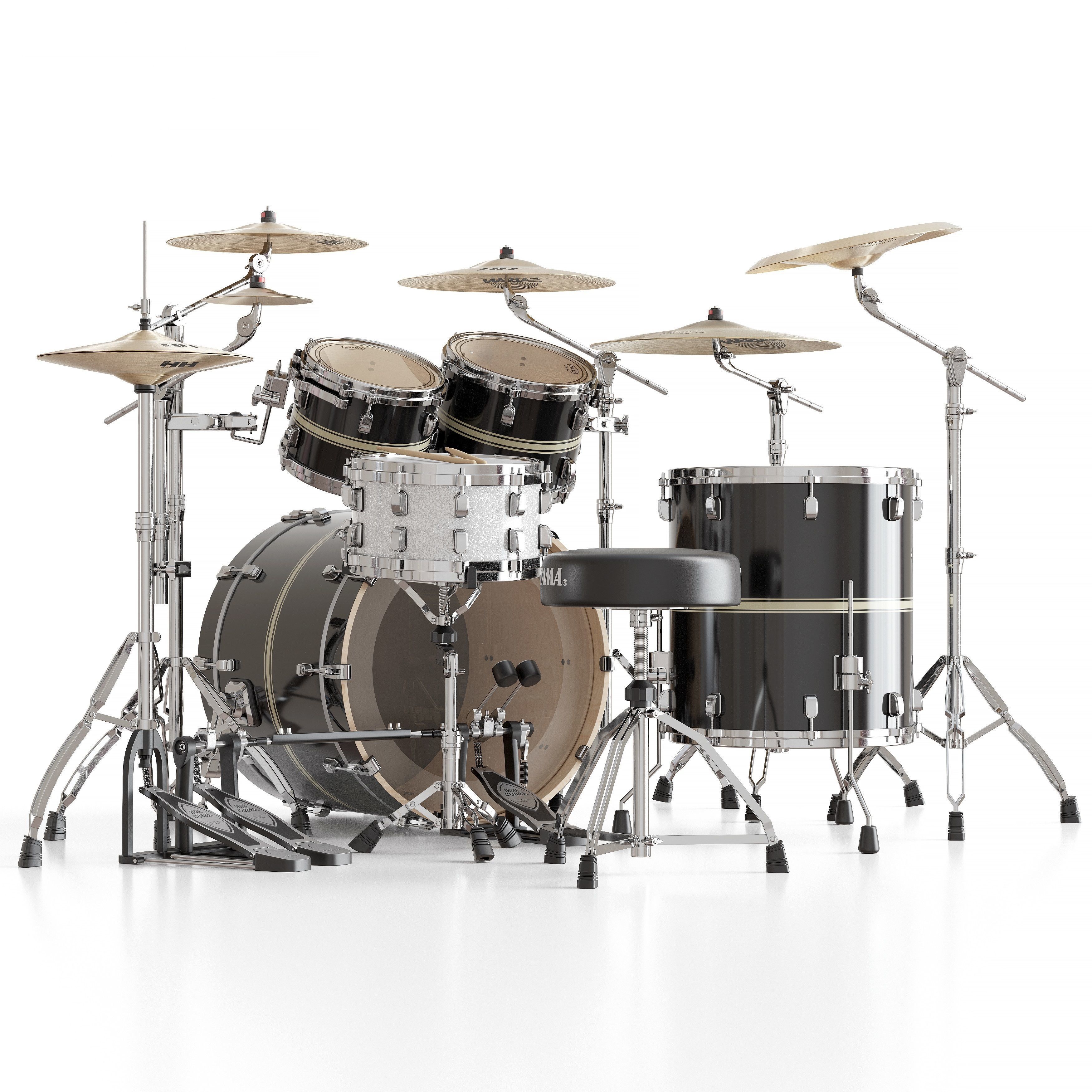 Drum set TAMA PERFORMER 3D model_2
