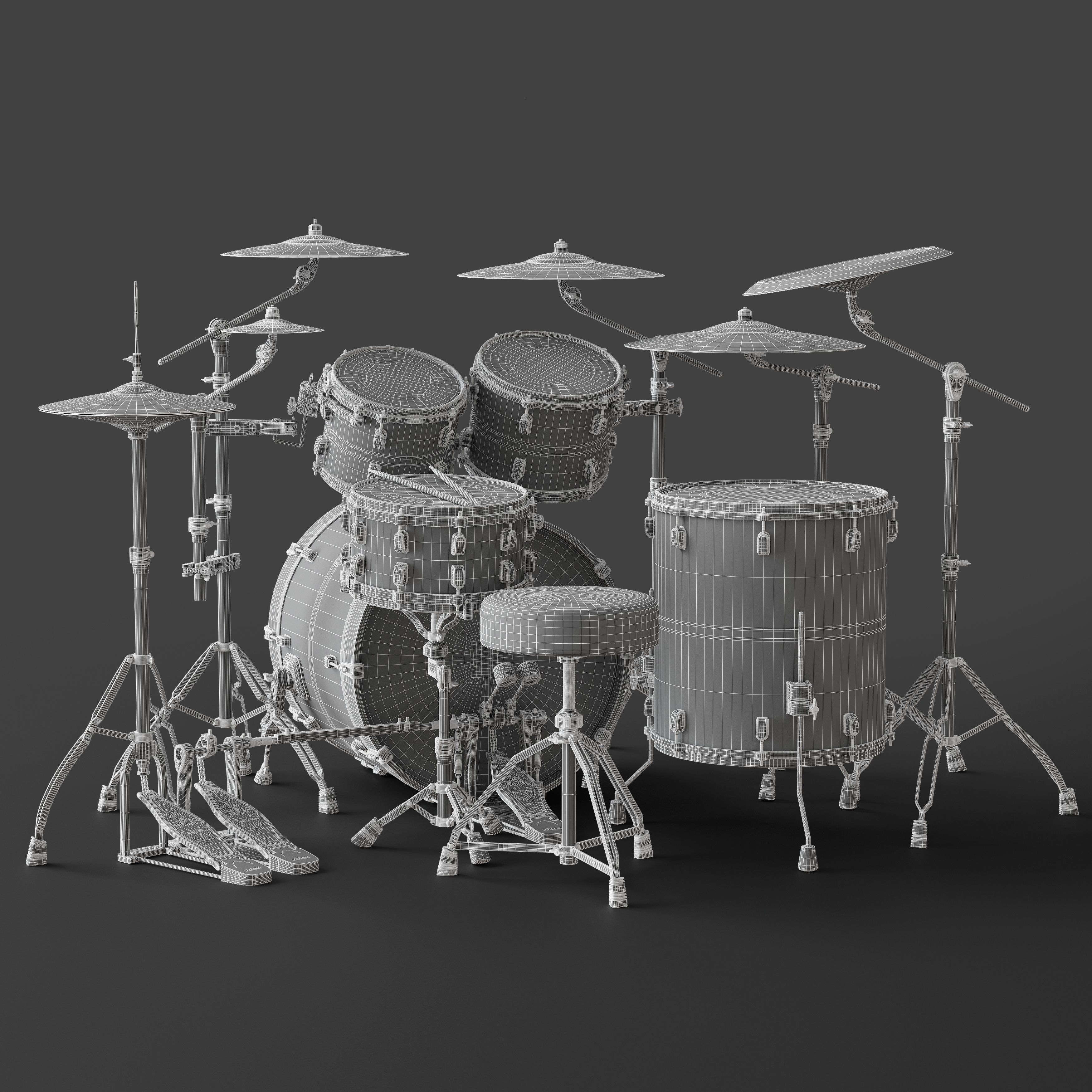 Drum set TAMA PERFORMER 3D model_7