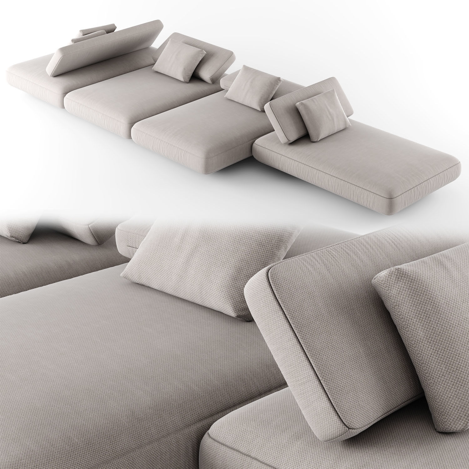 Paola Lenti Agio Sofa 04 3D model_2