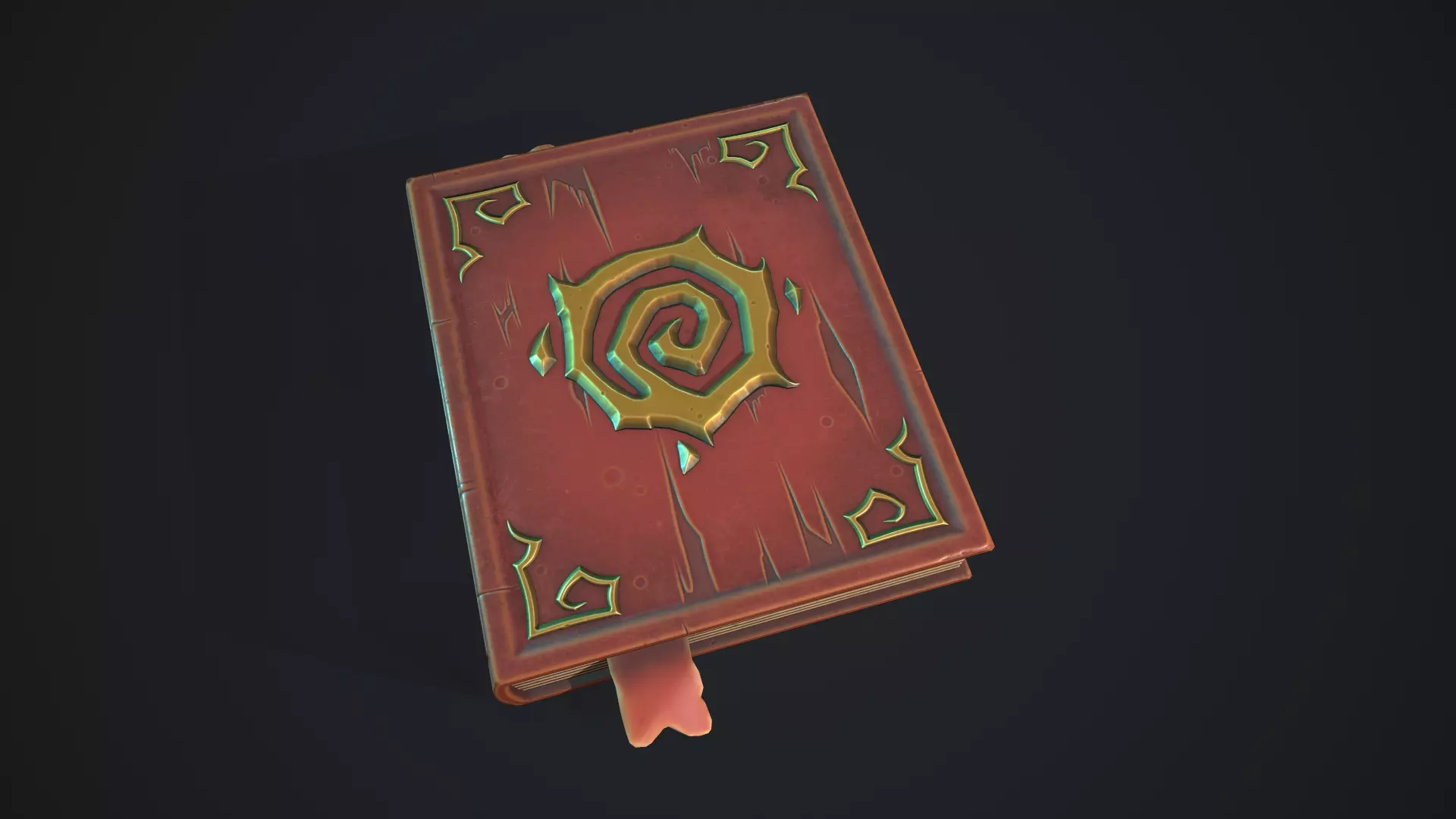 stylized book Low-poly 3D model
