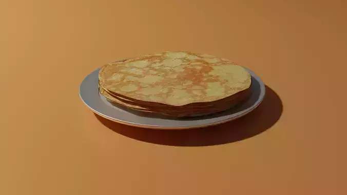 Pancake stack of pancakes on plate