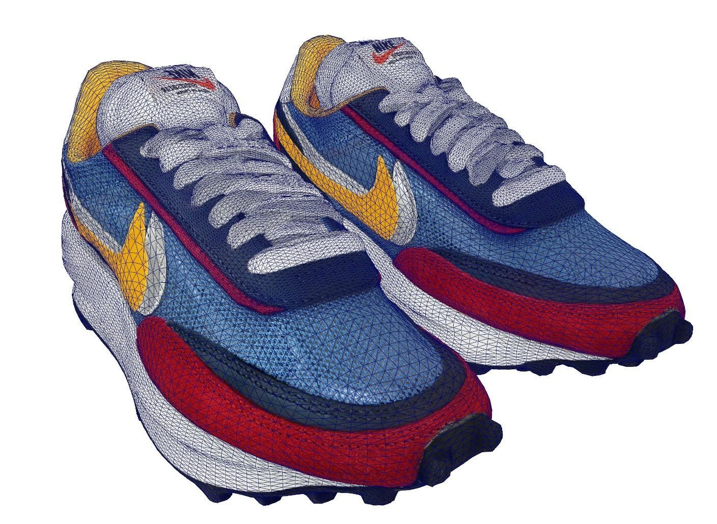 sacai x Nike LDV Waffle 3D model_19