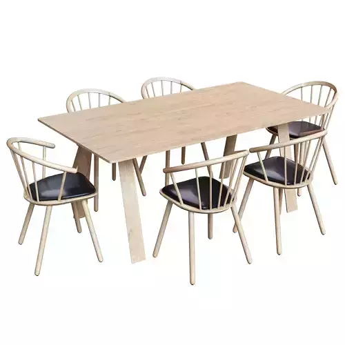 Bolia Sleek Chair Hill Table Set