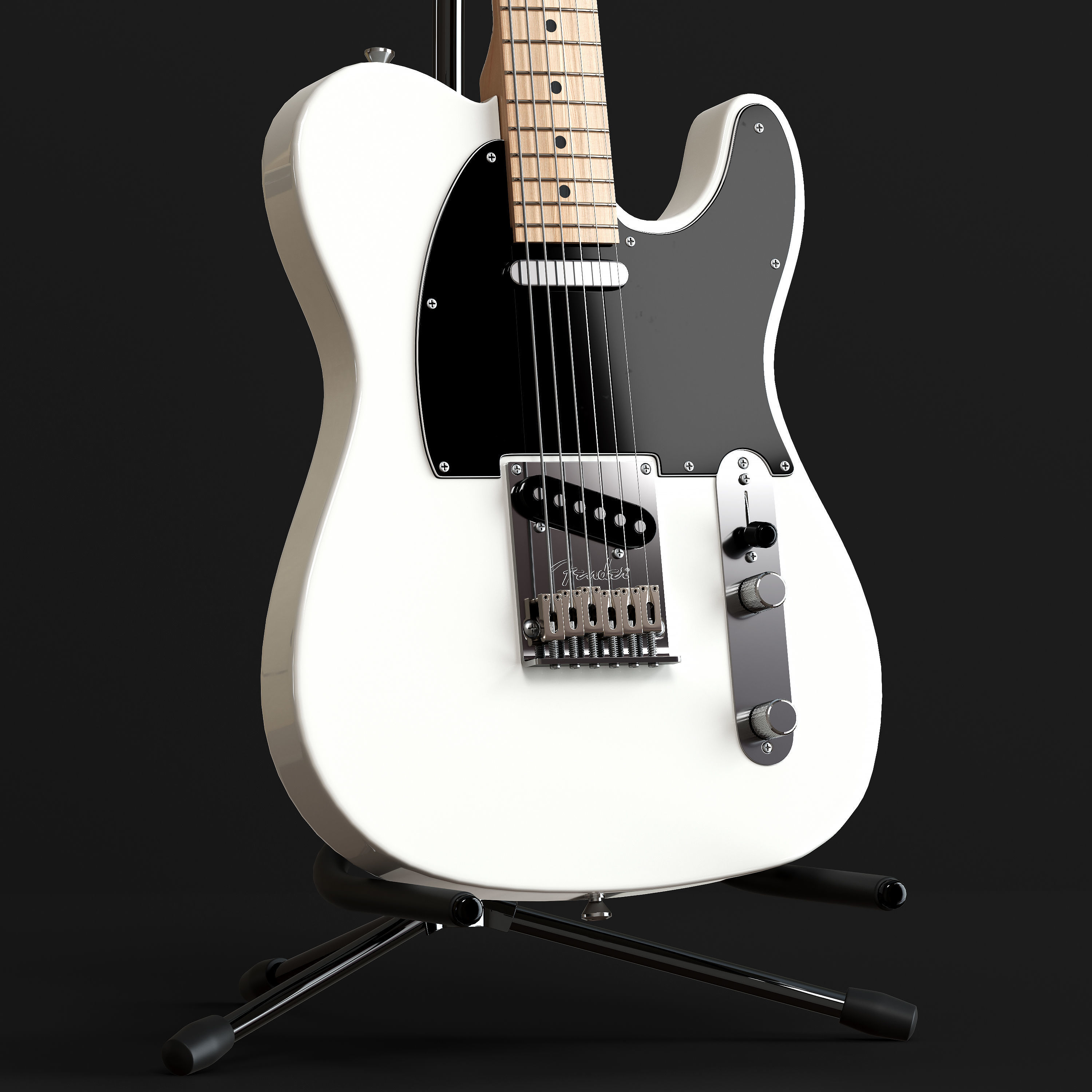 Electric Guitar Fender Telecaster 3D model_3