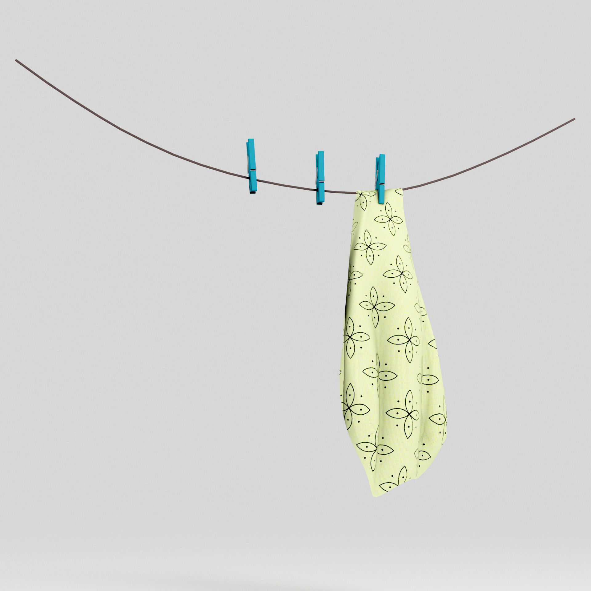 Hanging towel 3D model_7