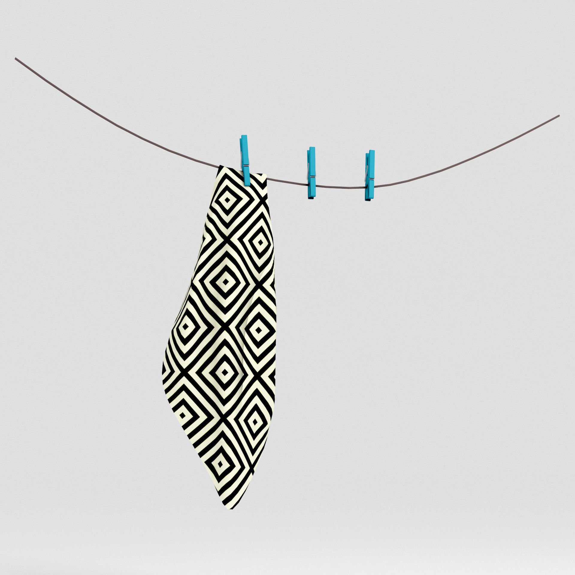 Hanging towel 3D model_5