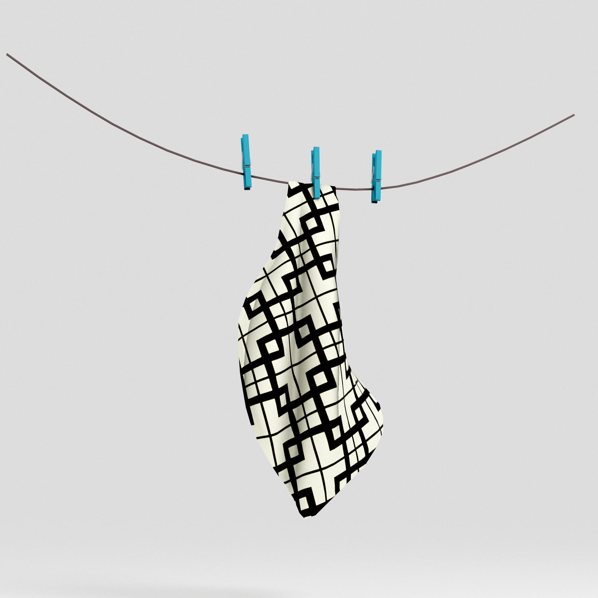 Hanging towel 3D model_6