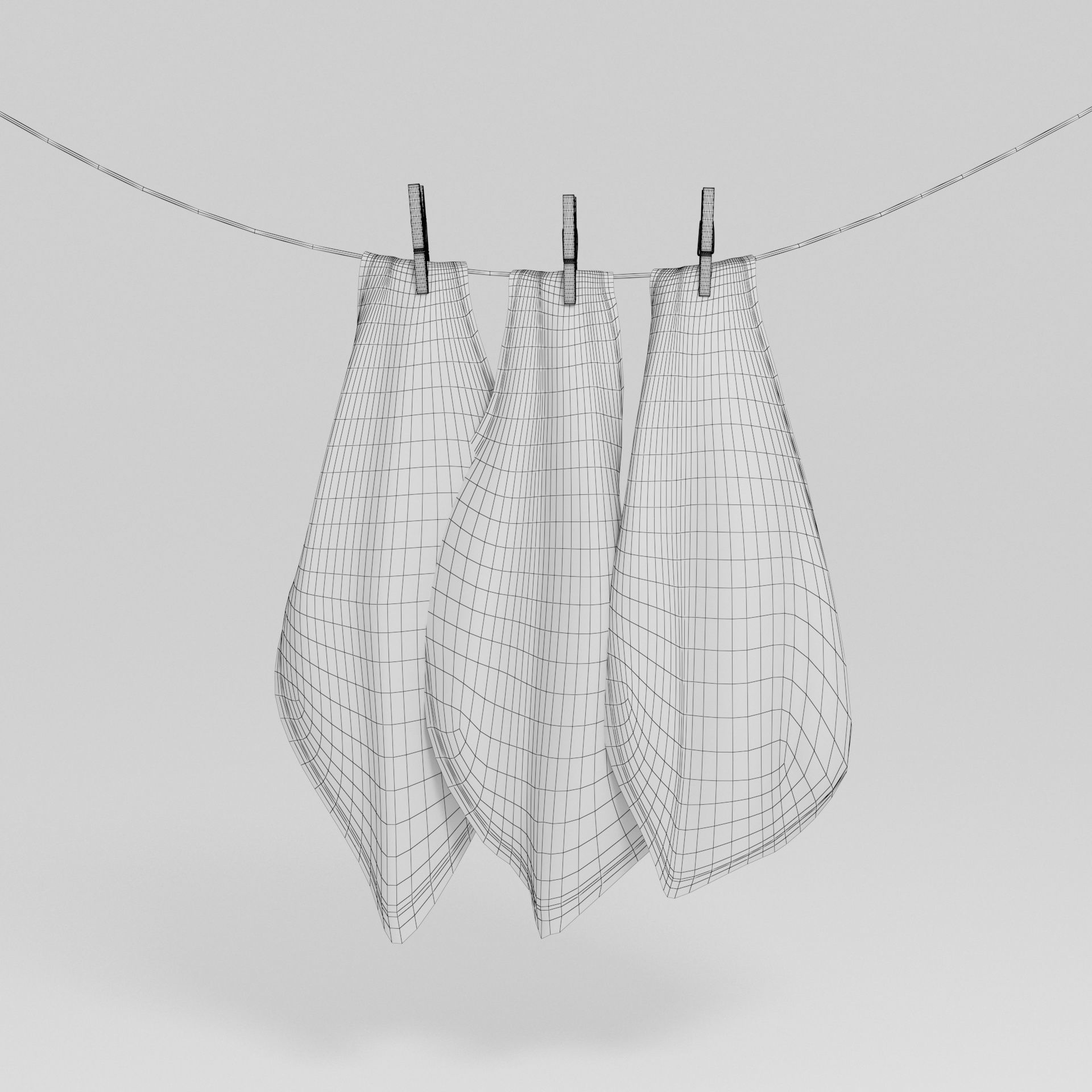 Hanging towel 3D model_8
