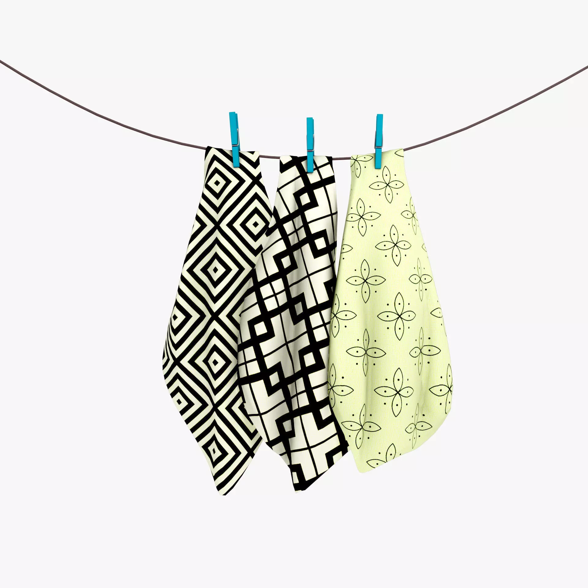 Hanging towel 3D model_0