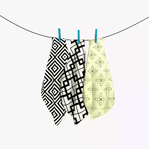 Hanging towel 3D model