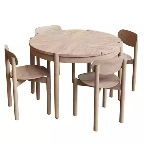 Bolia Stay Chair Fusion Table Dining Set  3D model