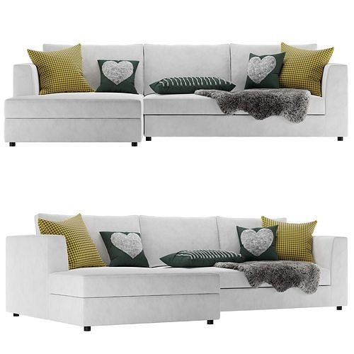 EQ3 Cello sectional sofa 3D model