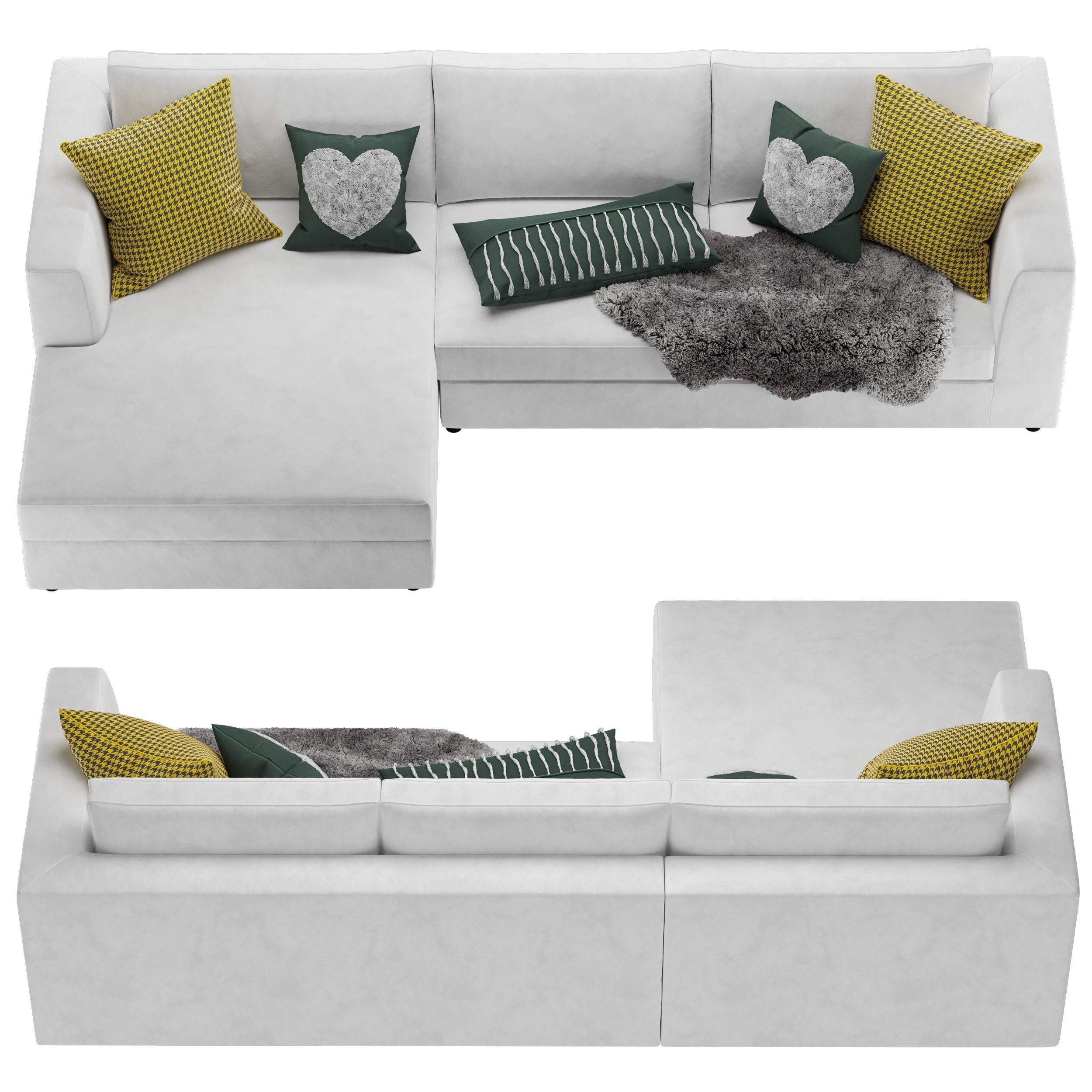 EQ3 Cello sectional sofa 3D model_2