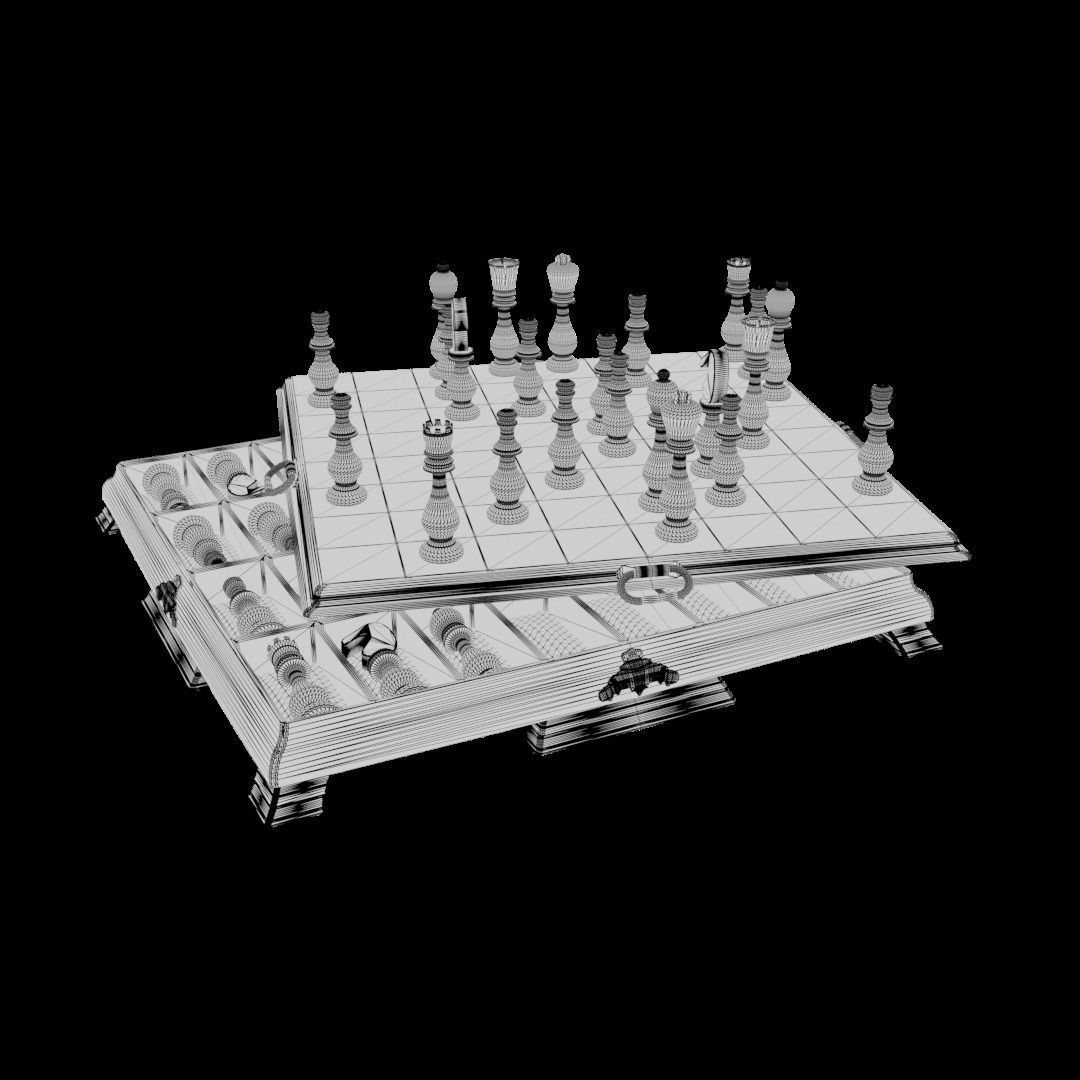 Tenebris Chess Board 3D model_8