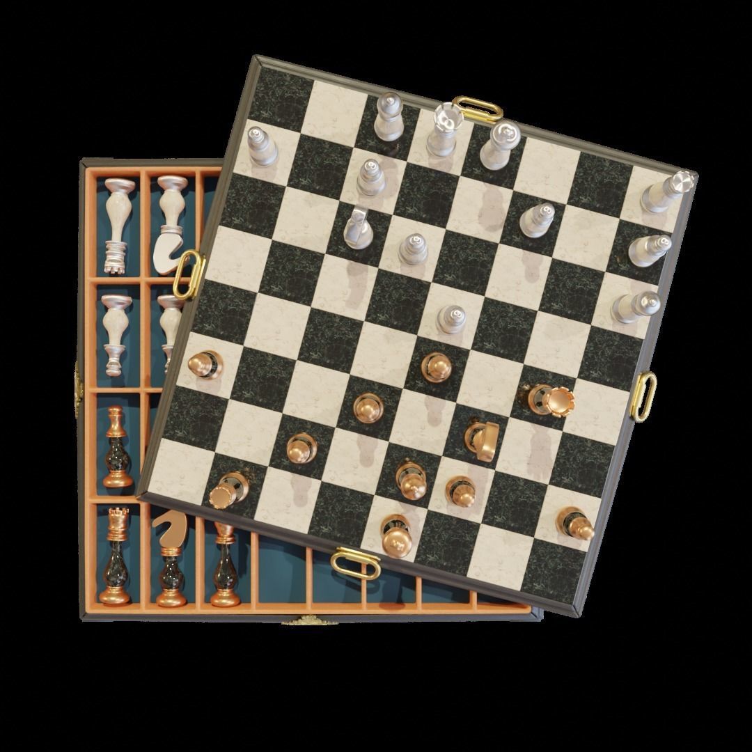 Tenebris Chess Board 3D model_4