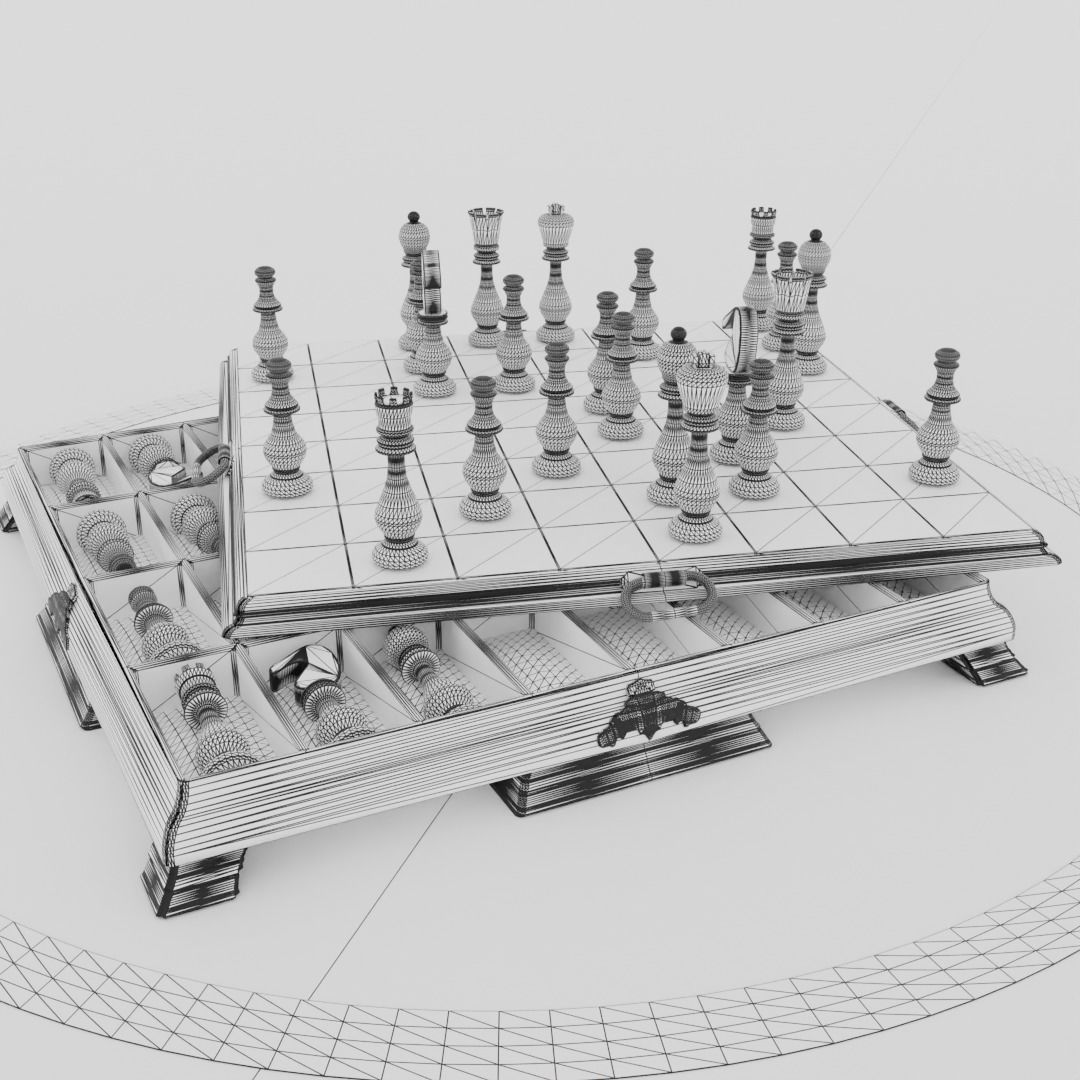 Tenebris Chess Board 3D model_6