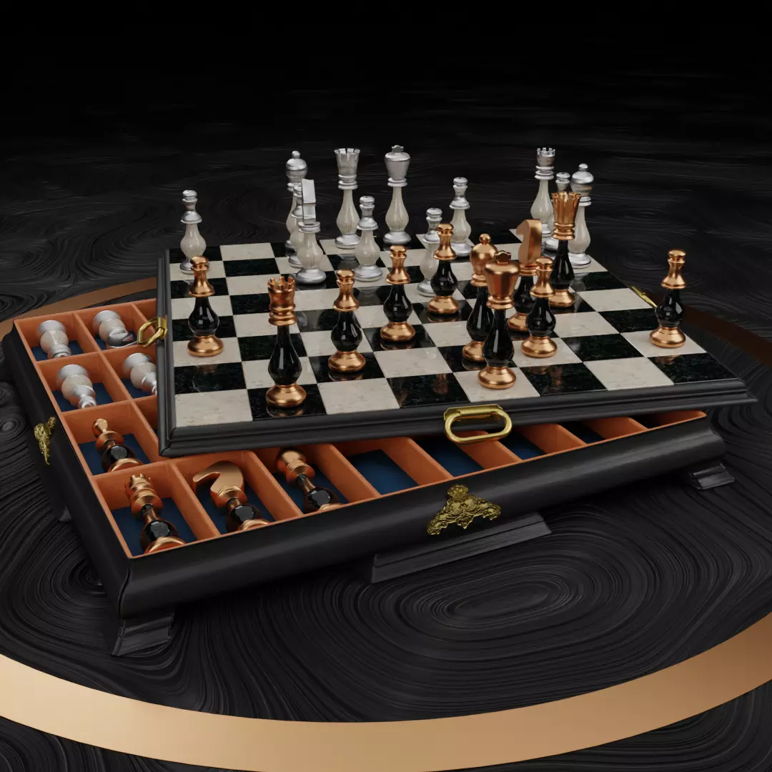 Tenebris Chess Board 3D model_0