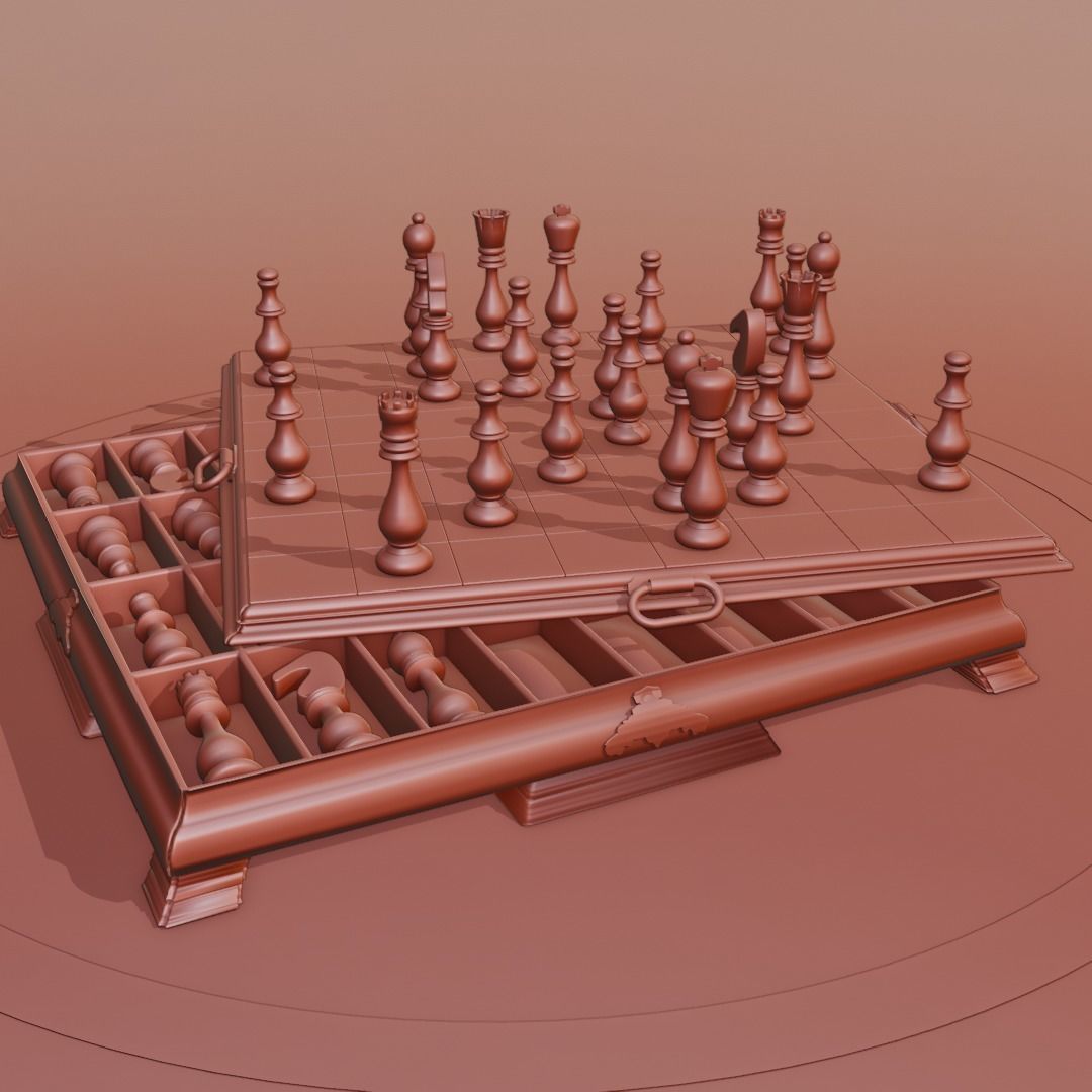 Tenebris Chess Board 3D model_7
