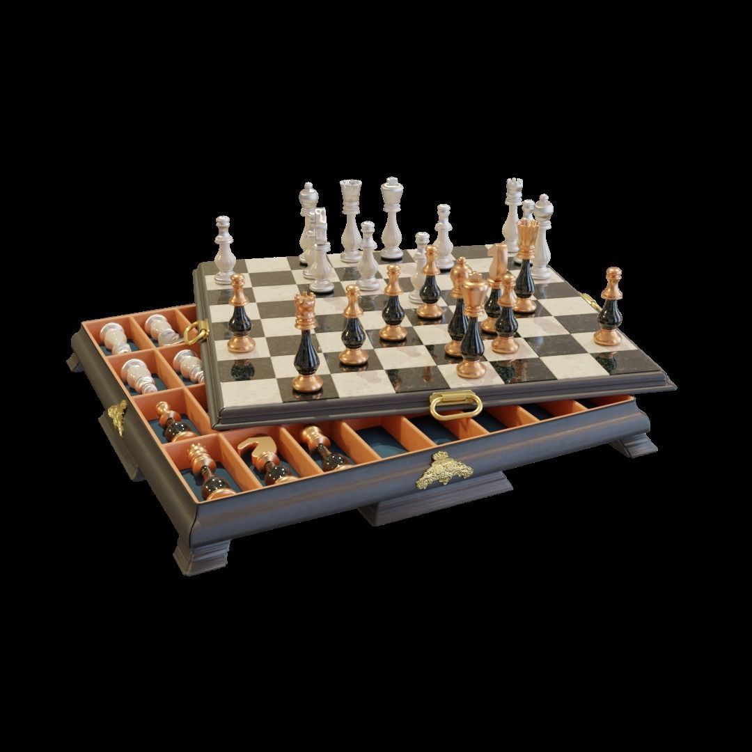 Tenebris Chess Board 3D model_2