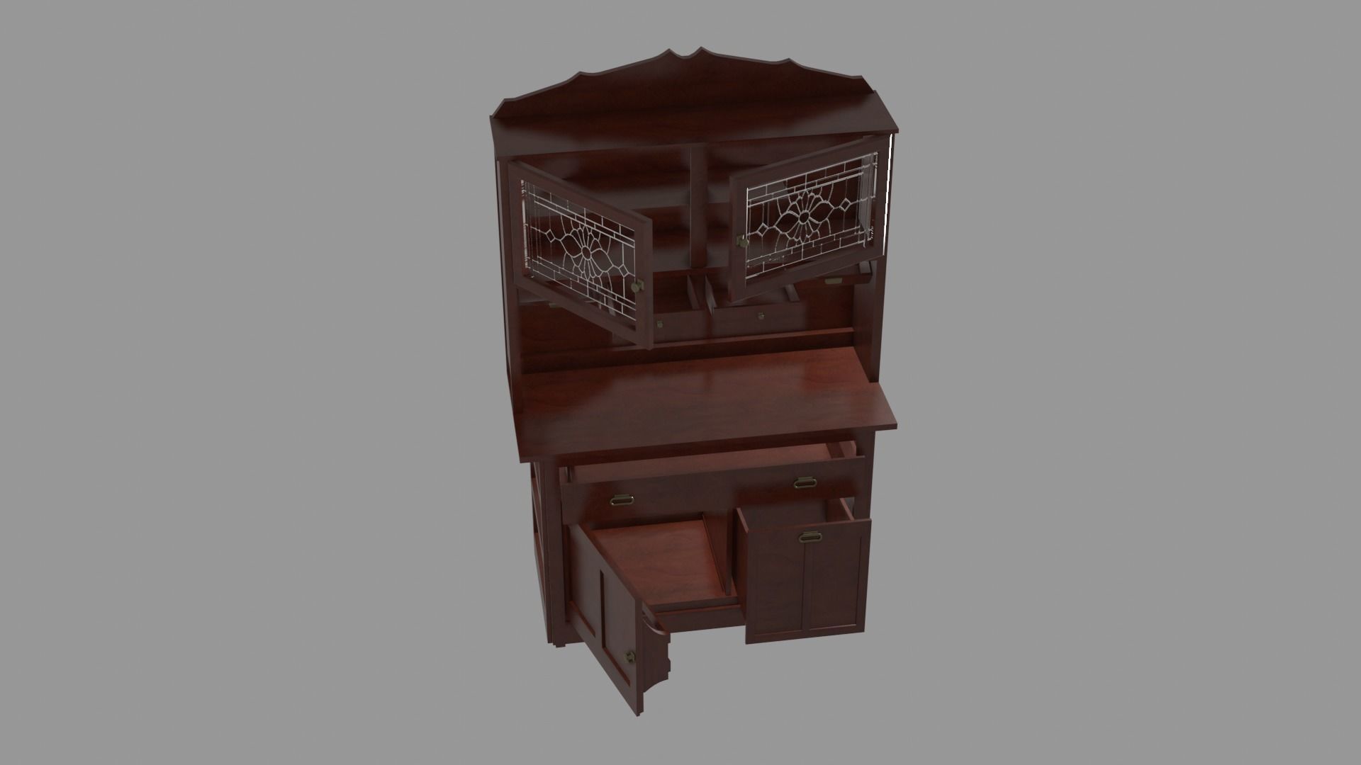 Kitchen Cabinet 3D model_1