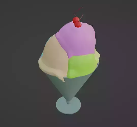 3D ice cream cup 3D model