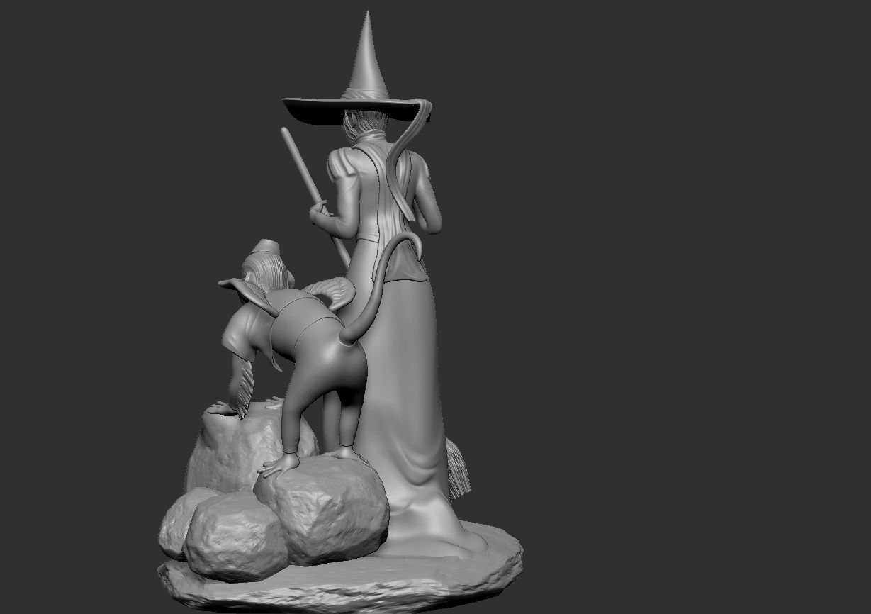 Wicked Witch and Winged Monkey Set 3D print model_10
