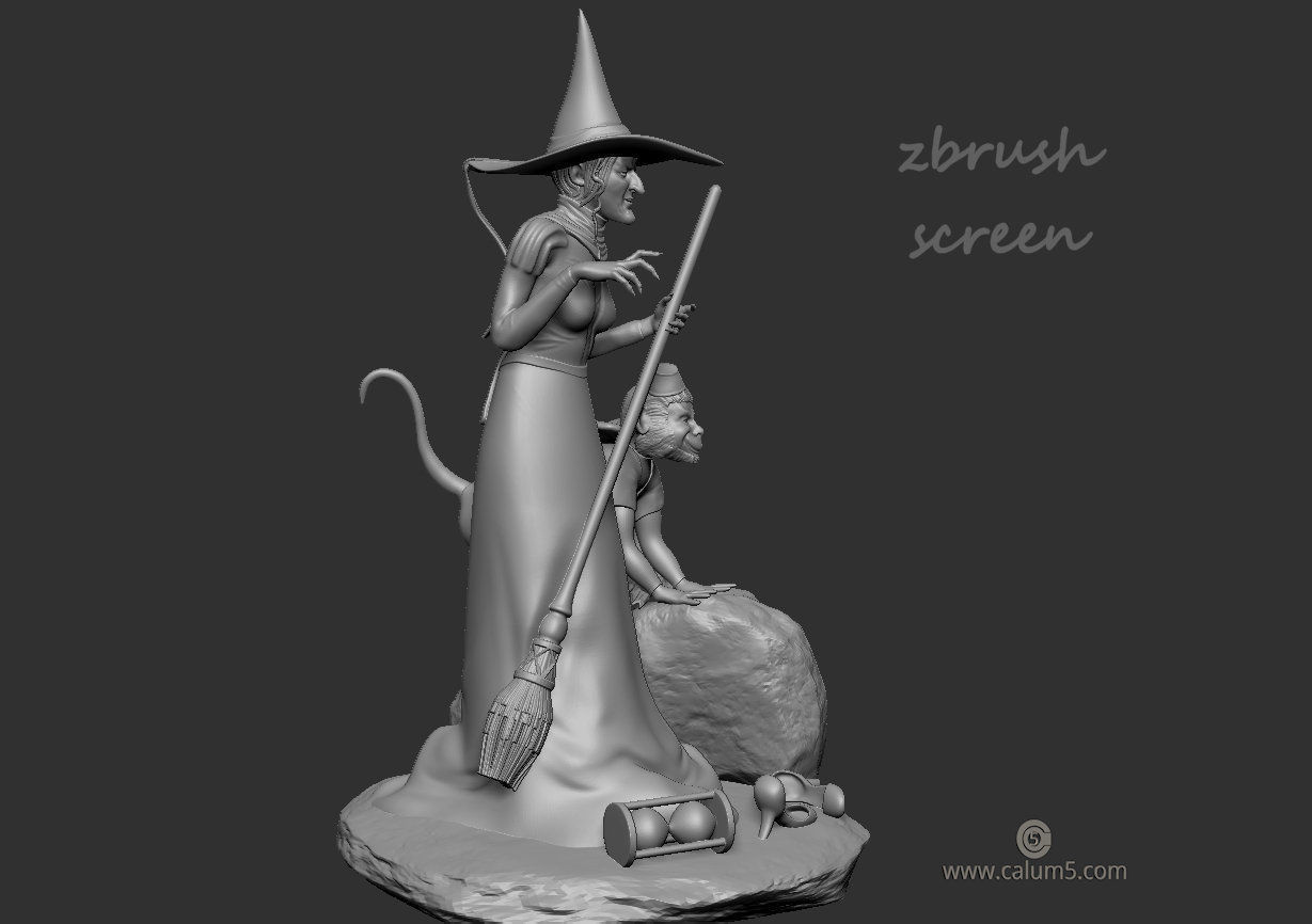Wicked Witch and Winged Monkey Set 3D print model_1