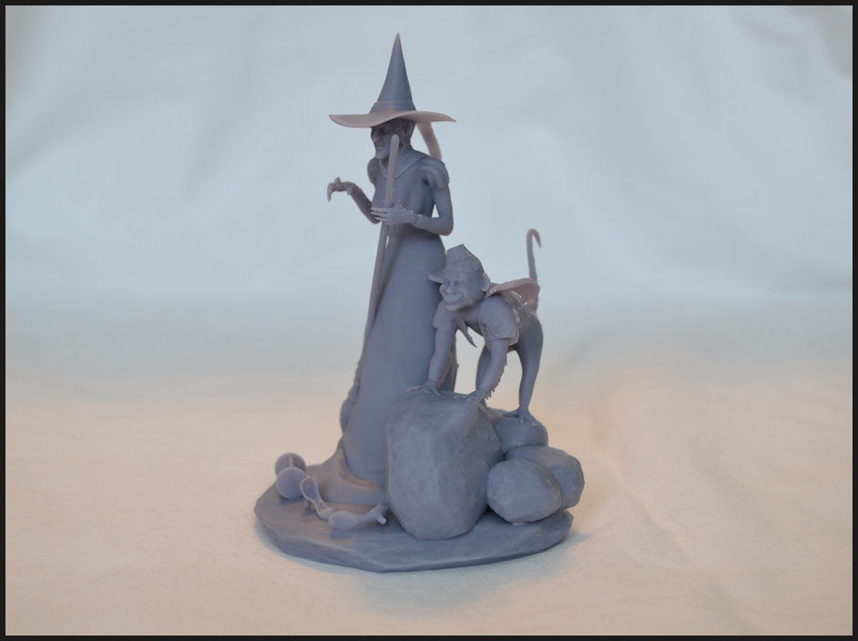 Wicked Witch and Winged Monkey Set 3D print model_15
