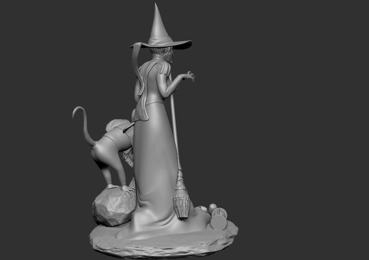 Wicked Witch and Winged Monkey Set 3D print model_11