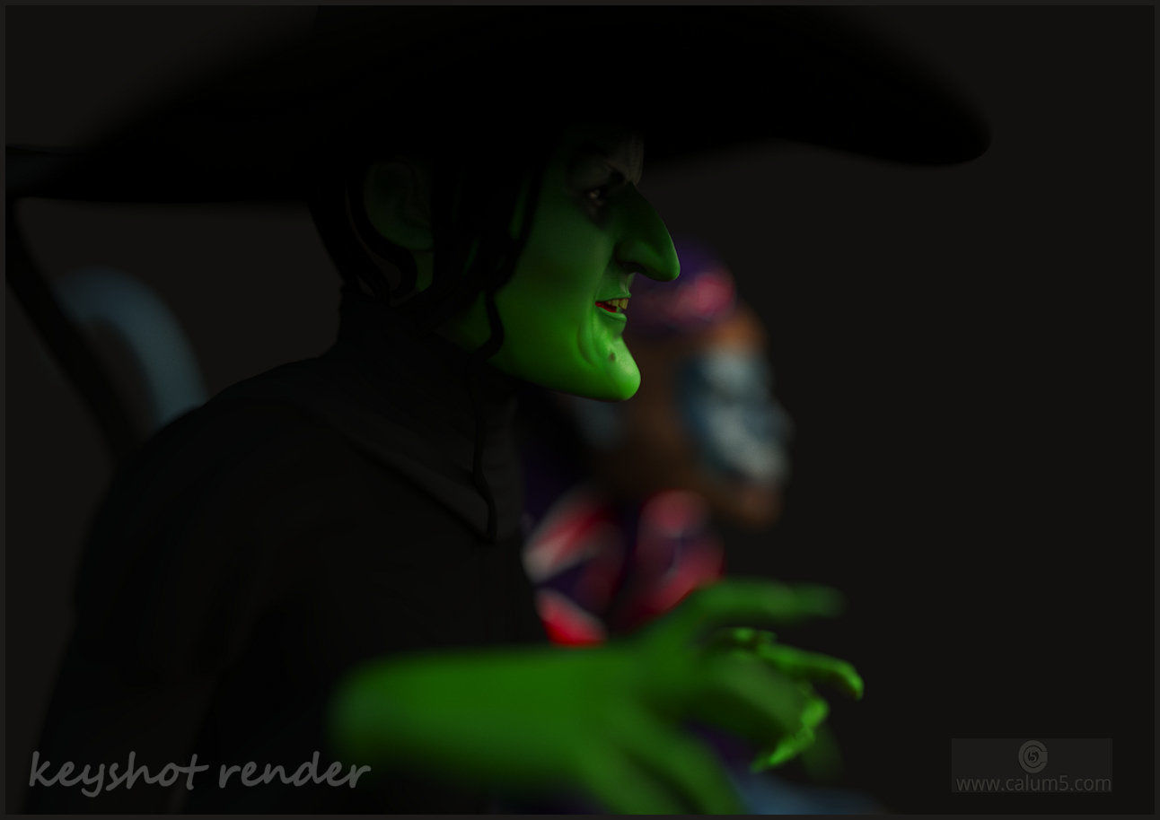Wicked Witch and Winged Monkey Set 3D print model_4