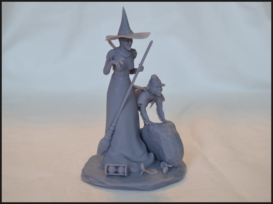 Wicked Witch and Winged Monkey Set 3D print model_14