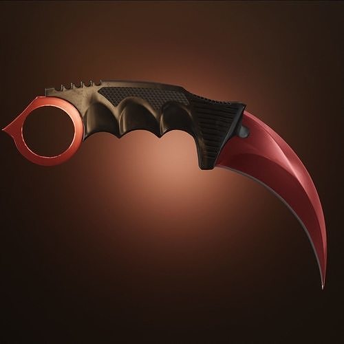 The Karambit - CS GO FanArt Low-poly 3D model