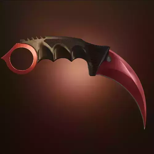 The Karambit - CS GO FanArt Low-poly 3D model