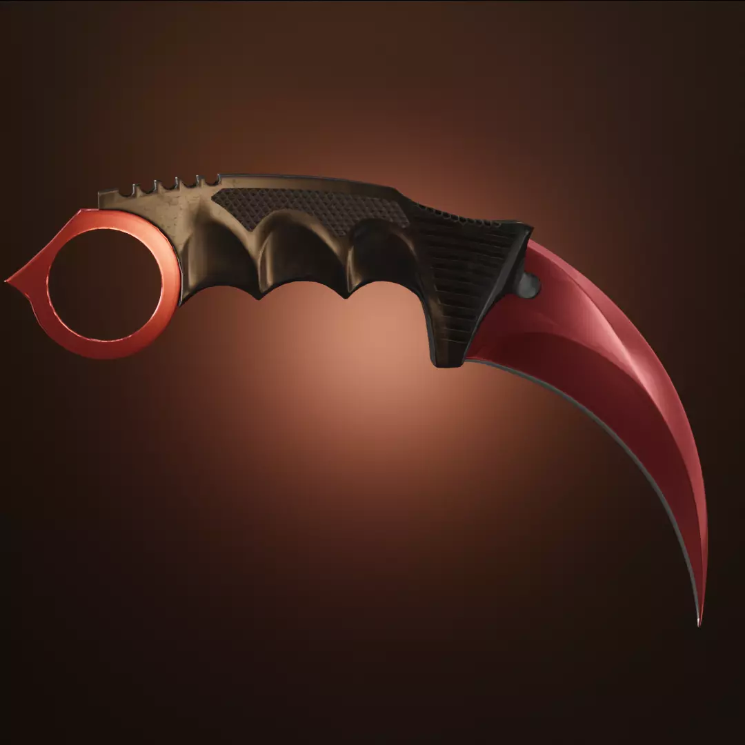 The Karambit - CS GO FanArt Low-poly 3D model_0