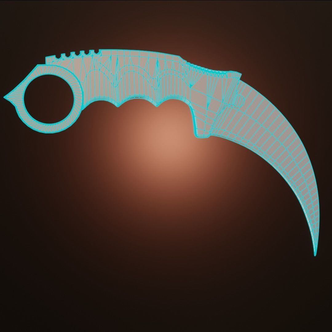 The Karambit - CS GO FanArt Low-poly 3D model_4